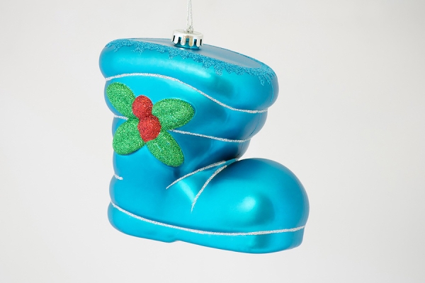 Изображение Елочная игрушка Сапог 400 мм матовый пластик  Бирюзовый  интернет магазин Иватек ivatec.ru